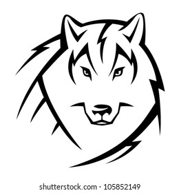 Wolf Head  Tribal tattoo