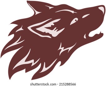 Wolf head - tribal tattoo