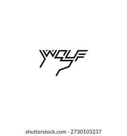 Wolf head typographic logo idea.