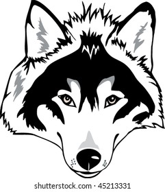 Wolf head vector