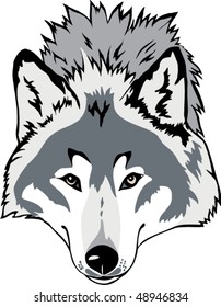 Wolf head vector