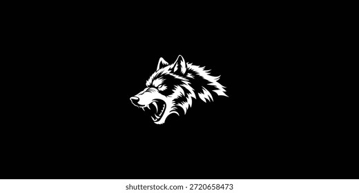 Wolf Head Vetor Art - Ilustração monótona feroz