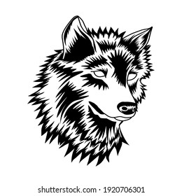 wolf head vector art and graphic design