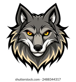 Wolf head vector art illustration
