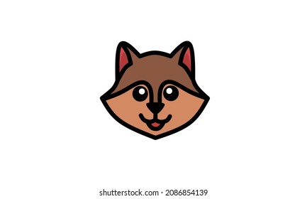 wolf head vector drawing on white background