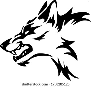 Wolf head vector illustration