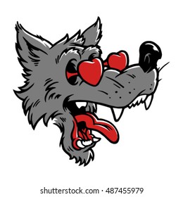 Wolf head vector illustration