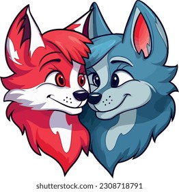 Wolf head vector illustration animal vector