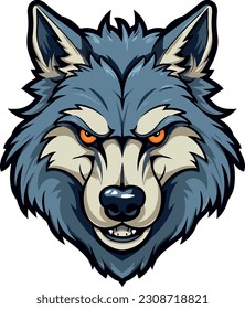 Wolf head vector illustration animal vector