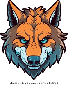 Wolf head vector illustration animal vector