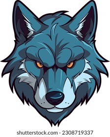 wolf head vector illustration animal vector