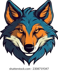 wolf head vector illustration animal vector