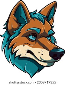 wolf head vector illustration animal vector