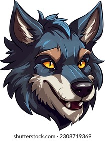 wolf head vector illustration animal vector