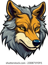 wolf head vector illustration animal vector