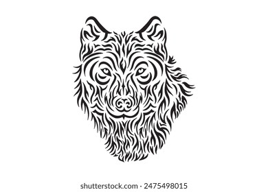 Wolf head vector illustration art