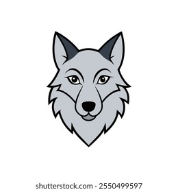 wolf head vector illustration art