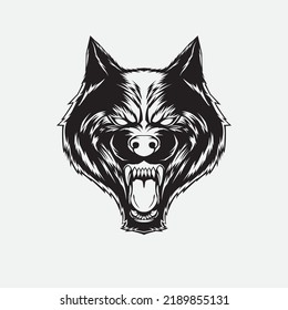 Wolf Head Clip Art Vector Illustration Stock Vector (Royalty Free ...