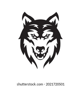 wolf head vector illustration logo