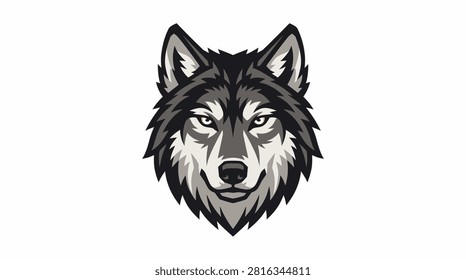 Wolf head vector illustration mascot logo icon
