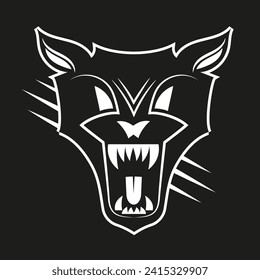 Wolf head Vector illustration. Wolf Vintage Logo Stock Vector.