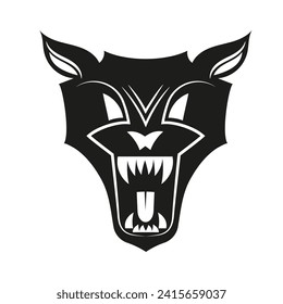 Wolf head Vector illustration. Wolf Vintage Logo Stock Vector.