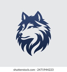 Ilustración vectorial de cabeza de lobo. Vector de stock con logotipo de Wolf Antiguas.