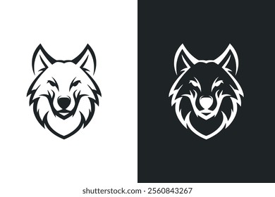 wolf head vector. wolf logo