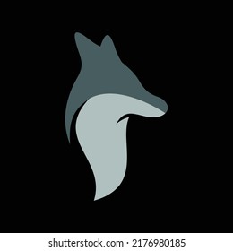 Wolf Head Vector Logo Design Template