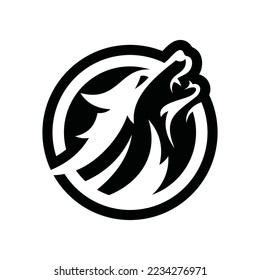 Wolf Head Vector Logo Design Template