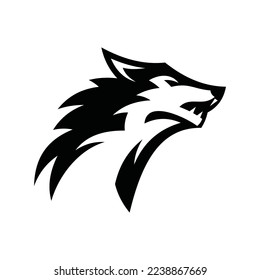 Wolf Head Vector Logo Design Template