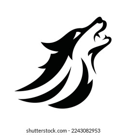 Wolf Head Vector Logo Design Template