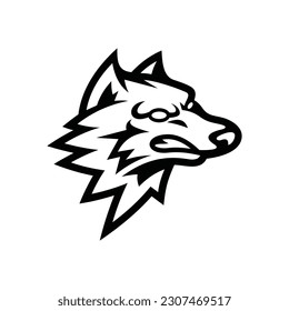 Wolf Head Vector Logo Design Template