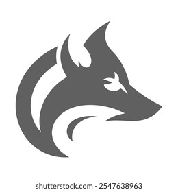 Wolf Head Vector Logo Design Template