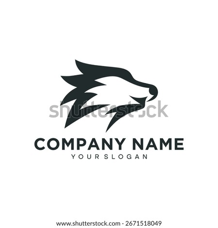 Wolf head vector logo design