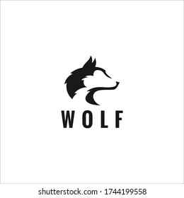 Wolf head vector logo graphic modern abstract	