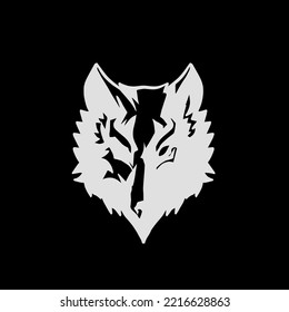wolf head vector logo wild