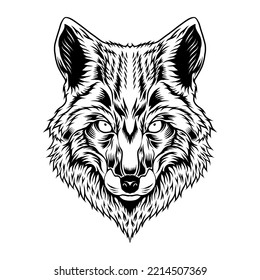 Wolf head vector mascot logo 