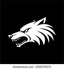 ein Wolfskopf mit einem weißen Kopf darauf