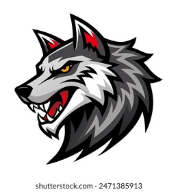 Wolf heads mascot logo design illustration vector