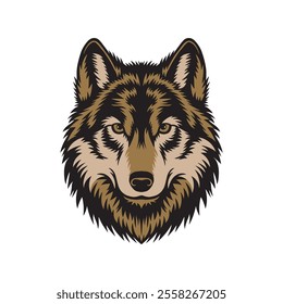 Wolf head.vector illustration on white background