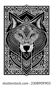 wolf highly detailed vector design | wolf logo mark mascot design