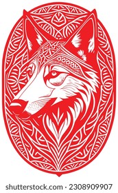 wolf highly detailed vector design | wolf logo mark mascot design