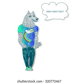 wolf hipster