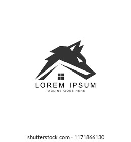 wolf home logo template