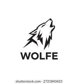 Wolf Howl Minimales Logo-Design