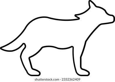 wolf howling dog animal howl Outline