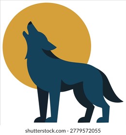 Lobo aullando en la