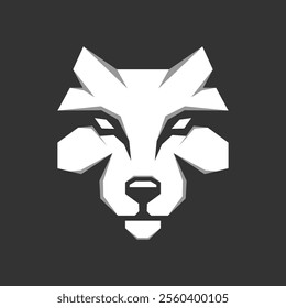 wolf, howling head logo design simple modern