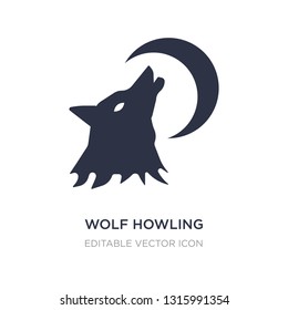 wolf howling icon on white background. Simple element illustration from General concept. wolf howling icon symbol design.